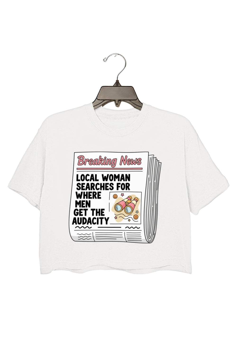 Breaking News Feminism Crop Top For Women