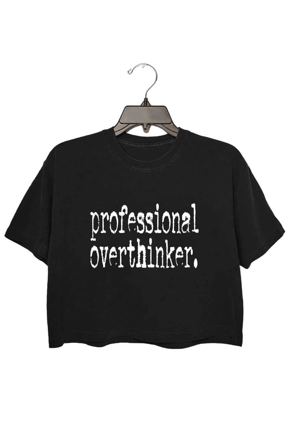 Professional Overthinker Typography Design Crop Top For Women
