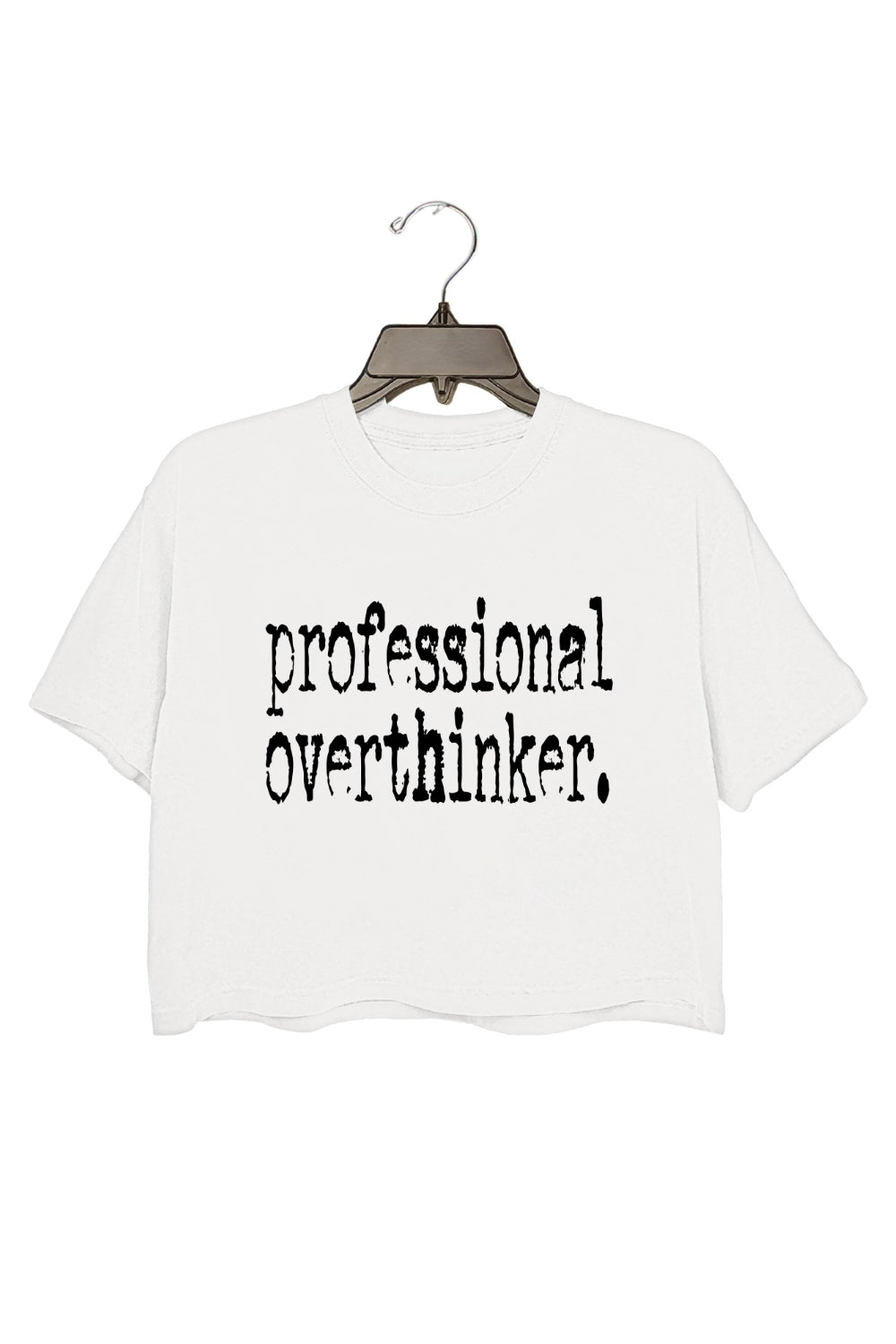 Professional Overthinker Typography Design Crop Top For Women