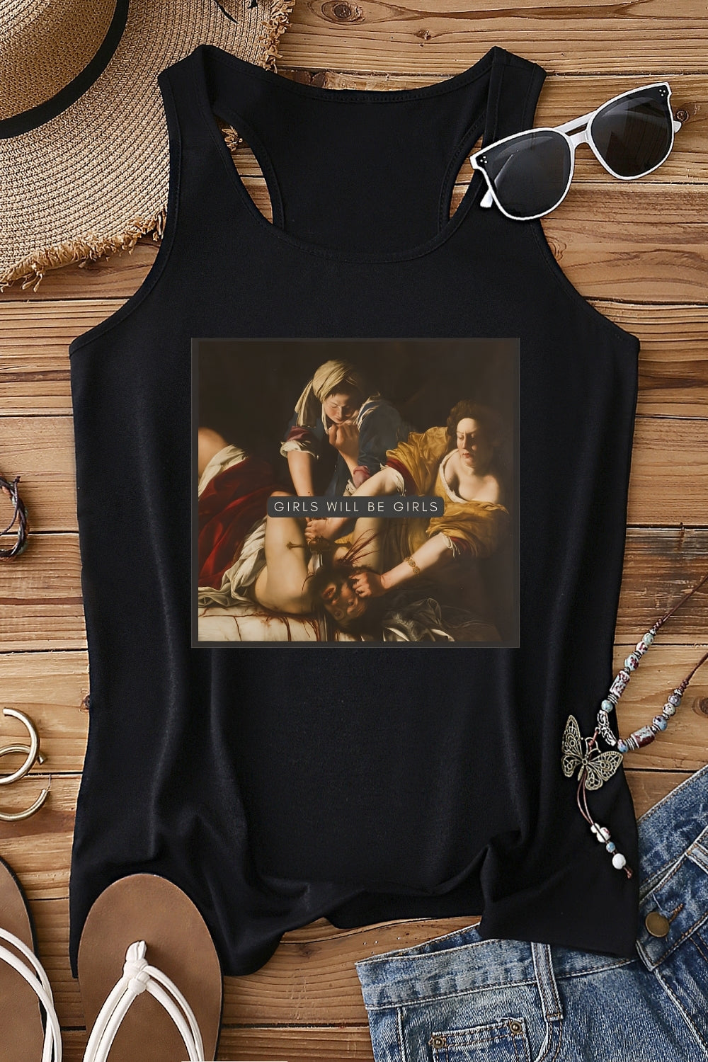 Girls Will Be Girls Judith beheading Holofernes Tank Top For Women