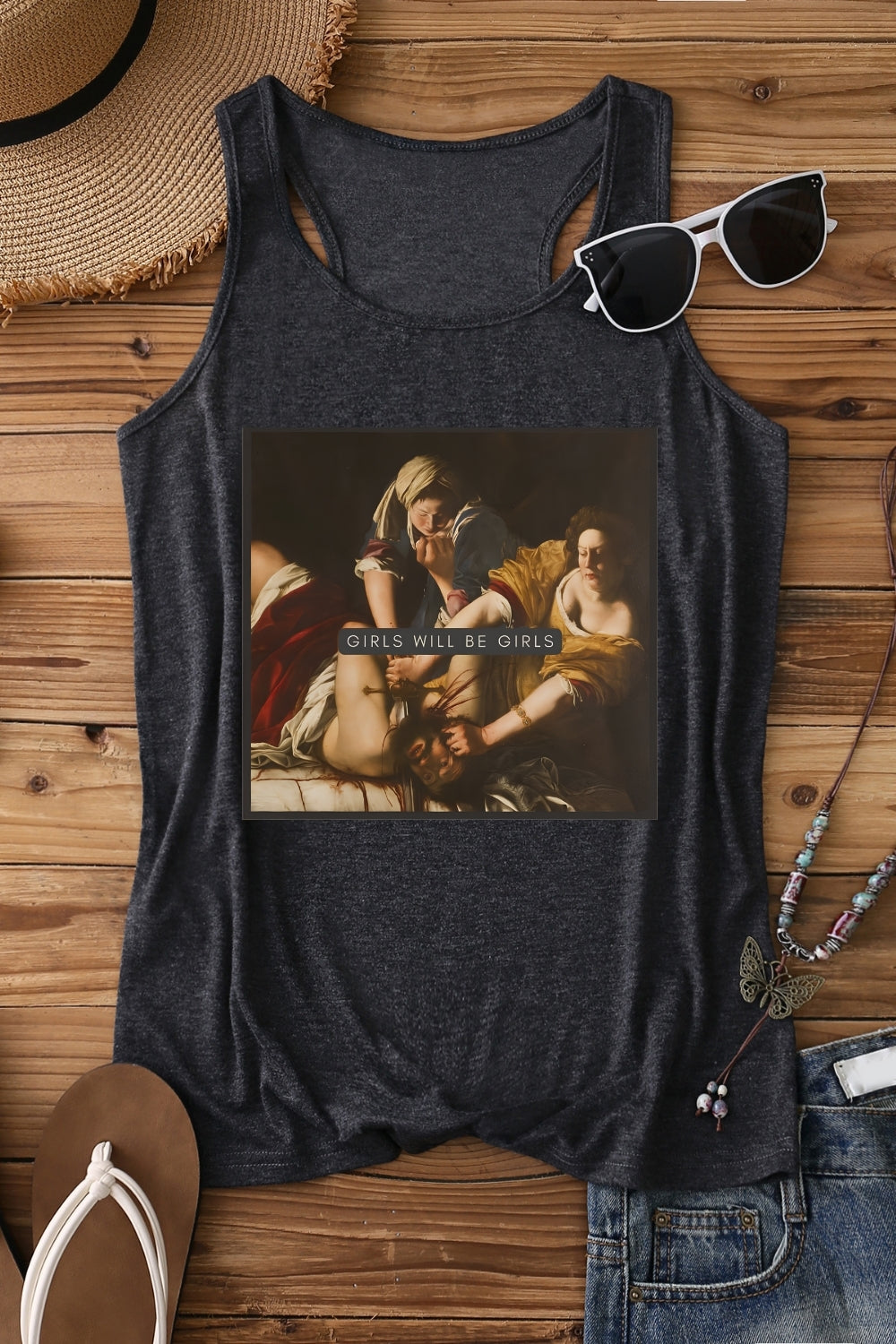 Girls Will Be Girls Judith beheading Holofernes Tank Top For Women