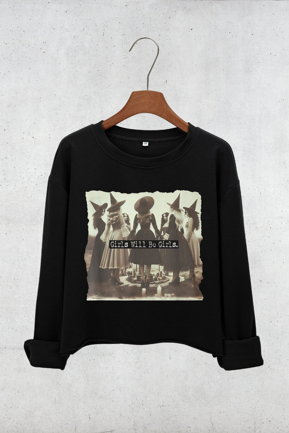 Girls Will Be Girls Witches Club Crop Sweatshirt For Women