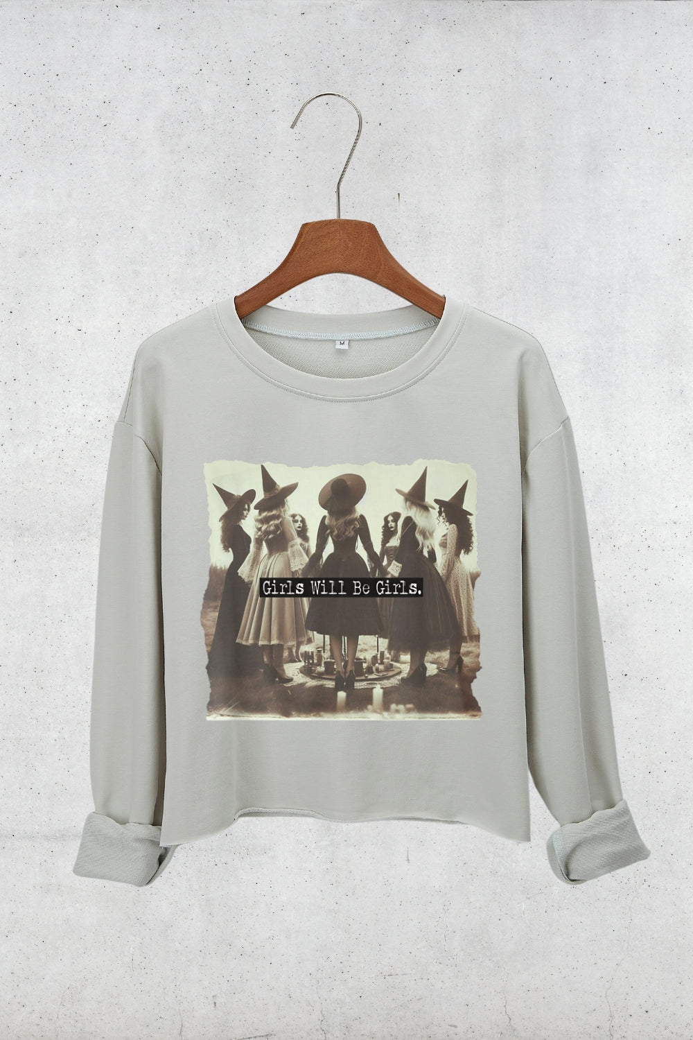 Girls Will Be Girls Witches Club Crop Sweatshirt For Women
