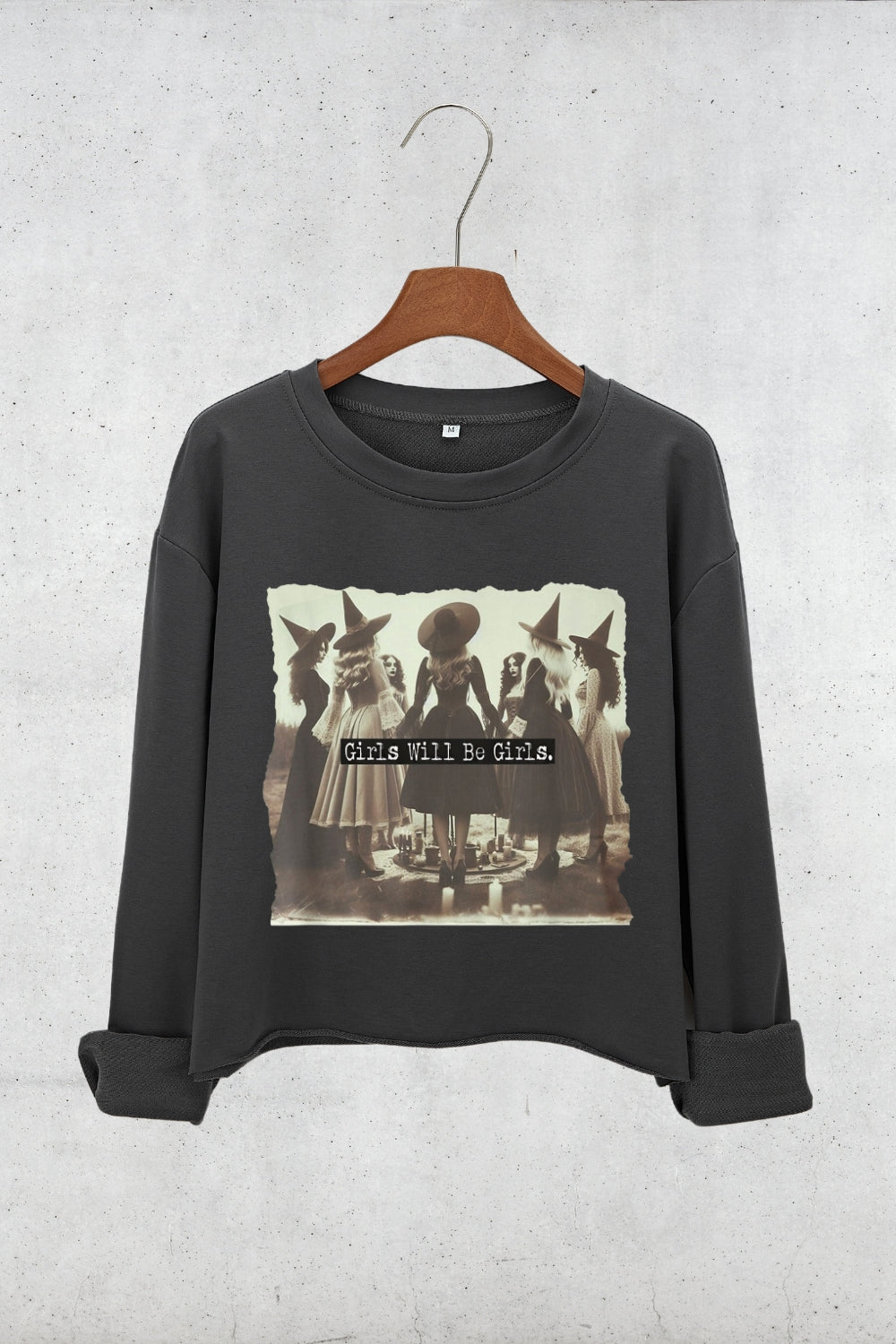 Girls Will Be Girls Witches Club Crop Sweatshirt For Women