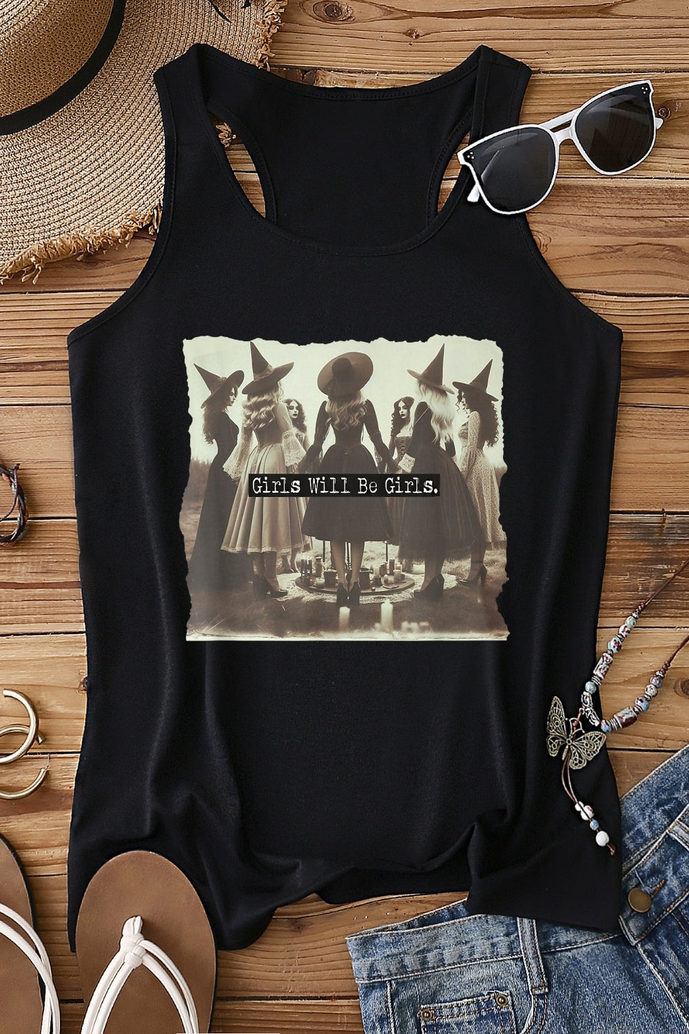 Girls Will Be Girls Witches Club Tank Top For Women