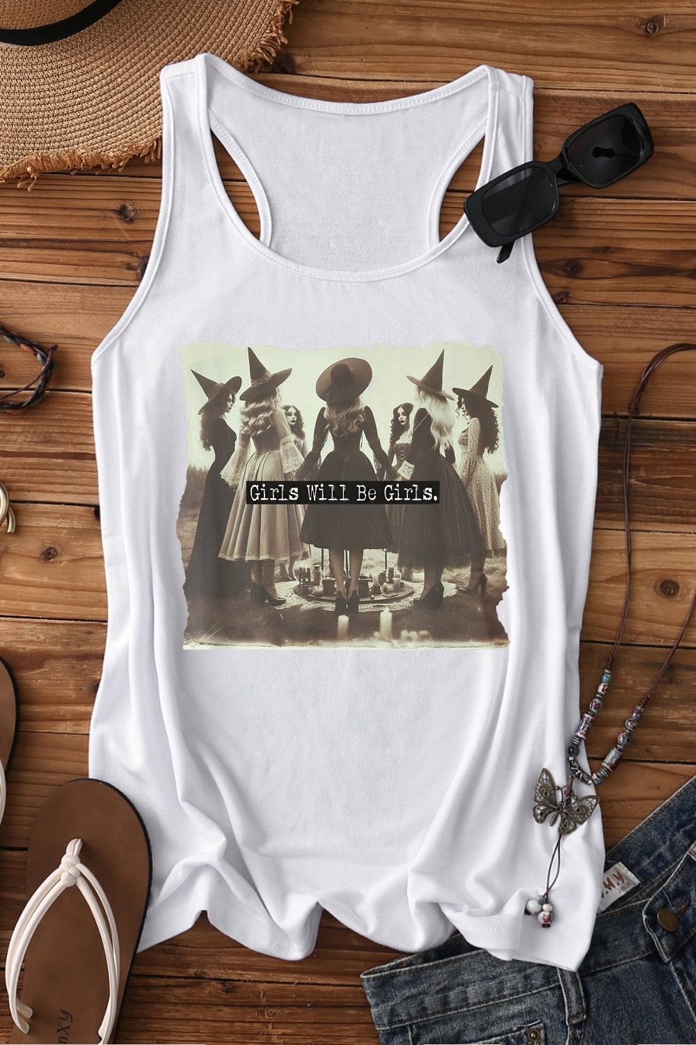 Girls Will Be Girls Witches Club Tank Top For Women