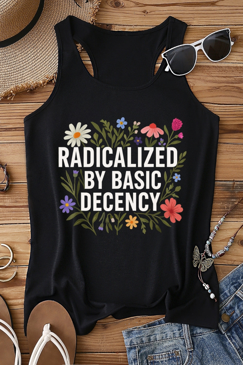 Radicalized By Basic Decency Tank Top For Women