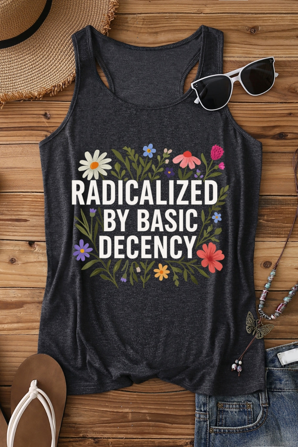 Radicalized By Basic Decency Tank Top For Women