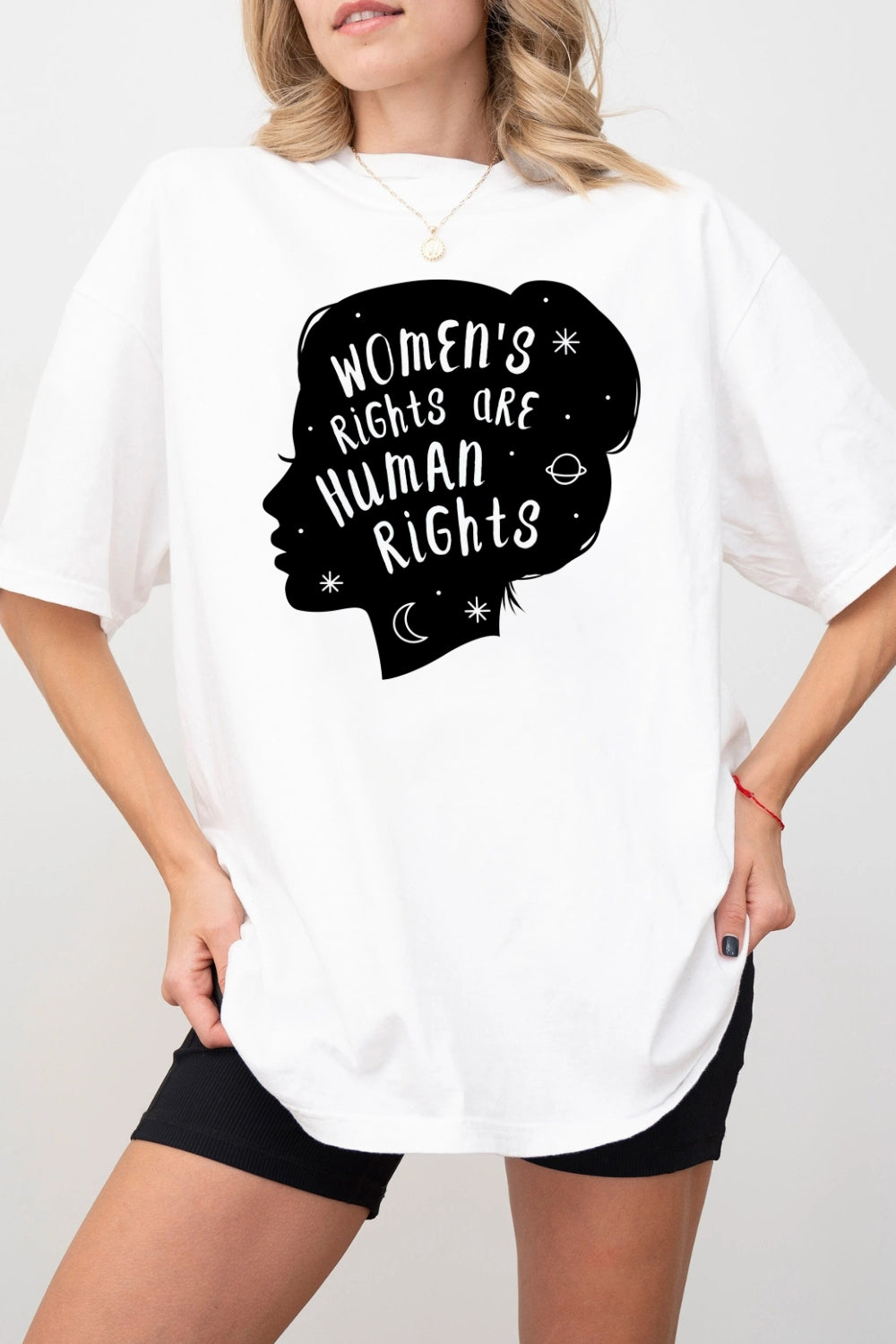 Womens Rights Are Human Rights Feminist Quote Tee For Women