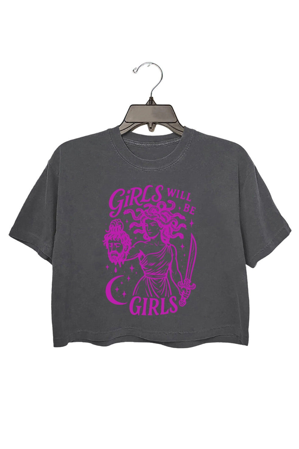 Girls Will Be Girls Medusa Feminist Crop Top For Women
