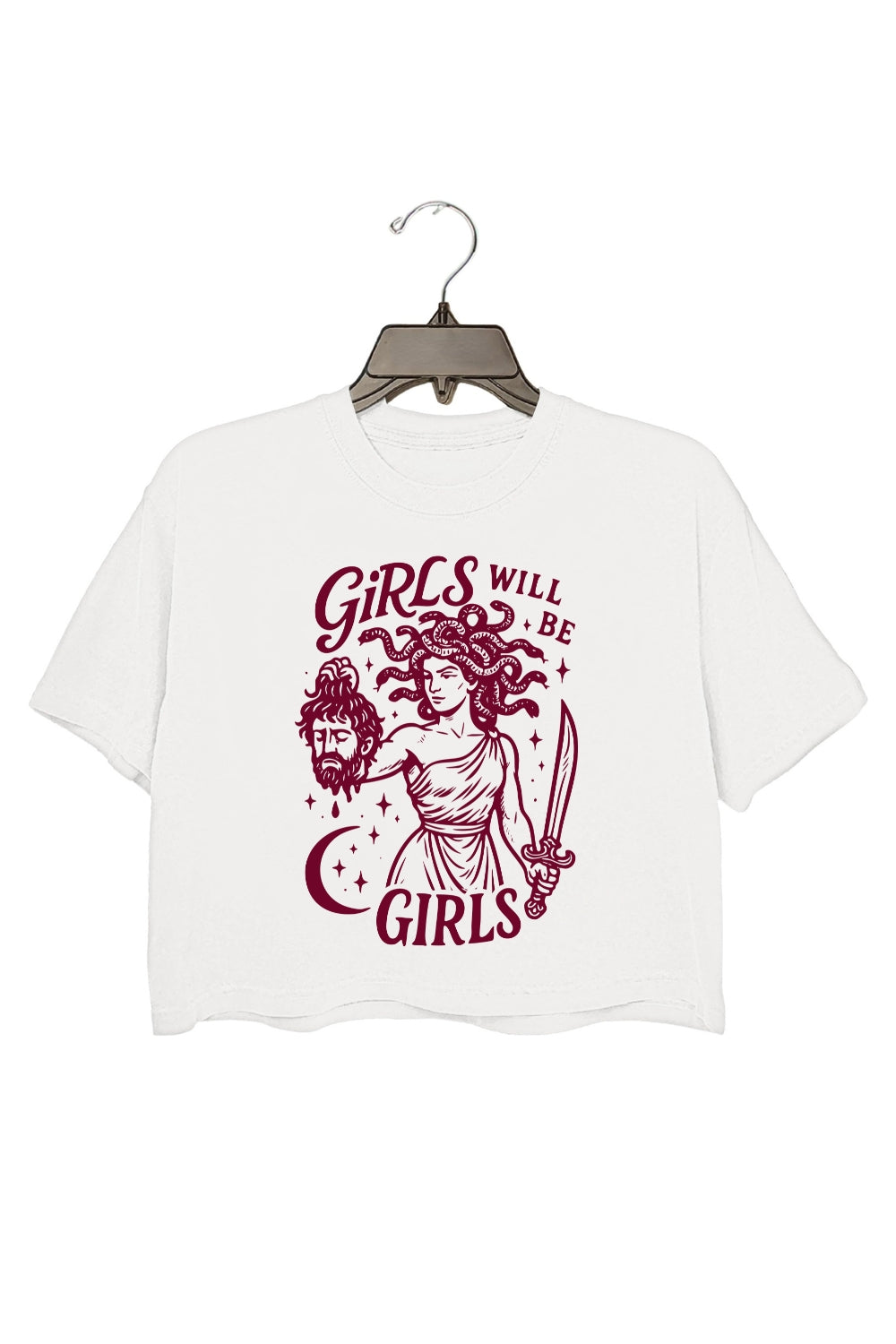 Girls Will Be Girls Medusa Feminist Crop Top For Women