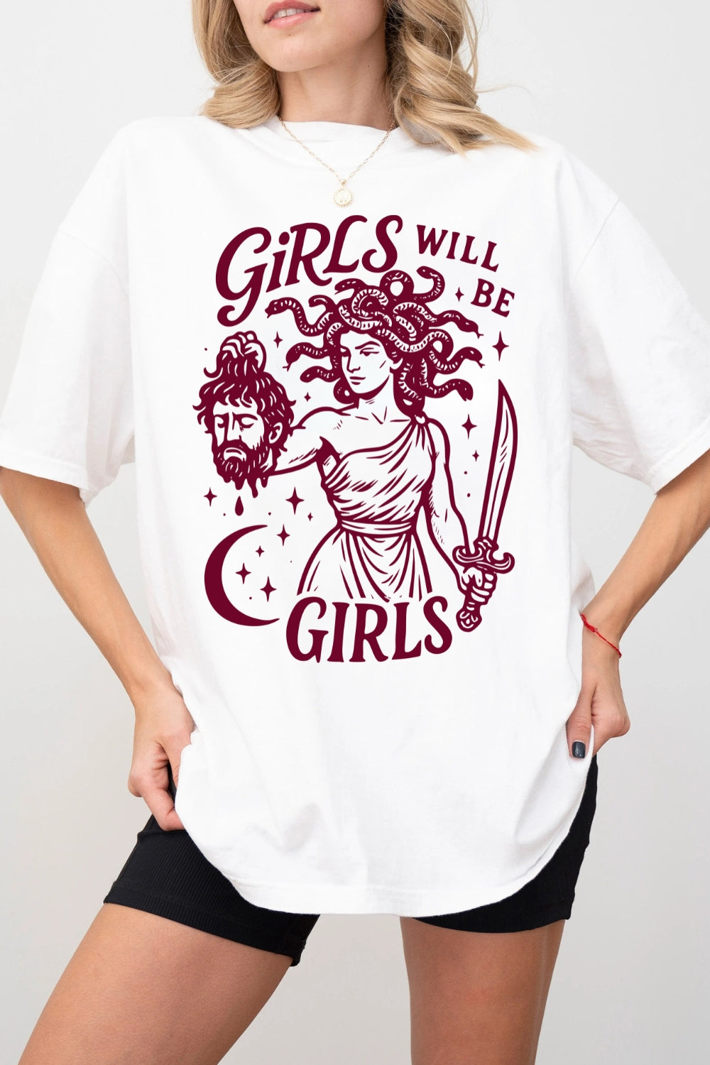 Girls Will Be Girls Medusa Feminist Tee For Women