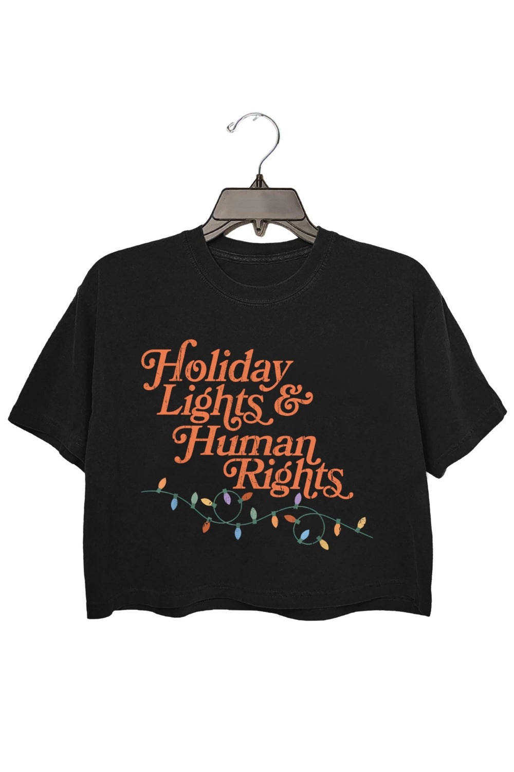 Holiday Lights And Human Rights Crop Top For Women