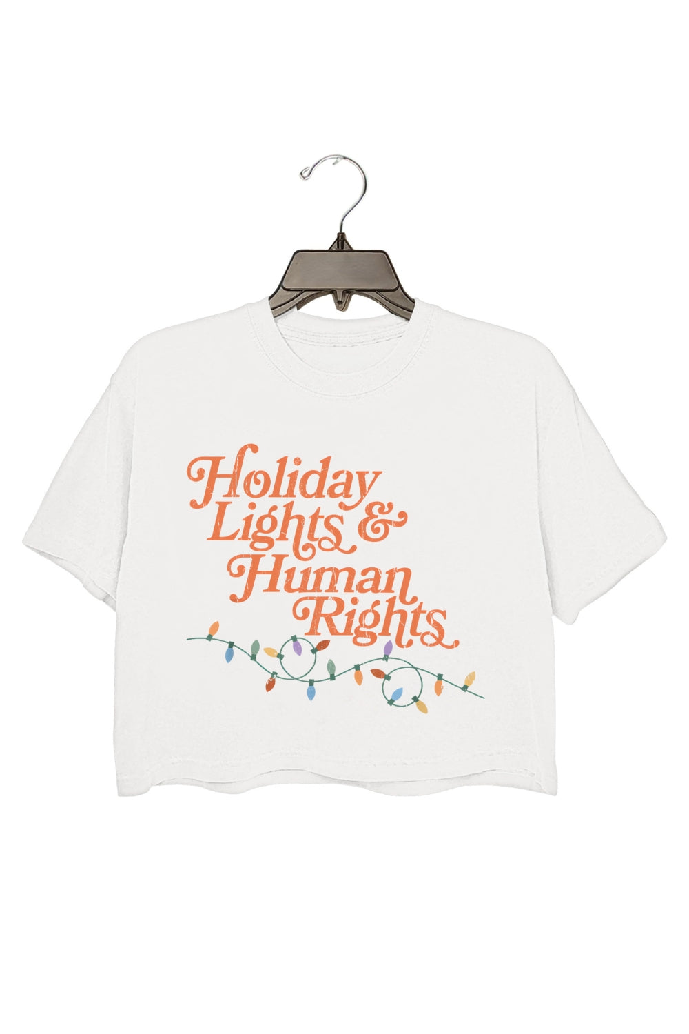 Holiday Lights And Human Rights Crop Top For Women
