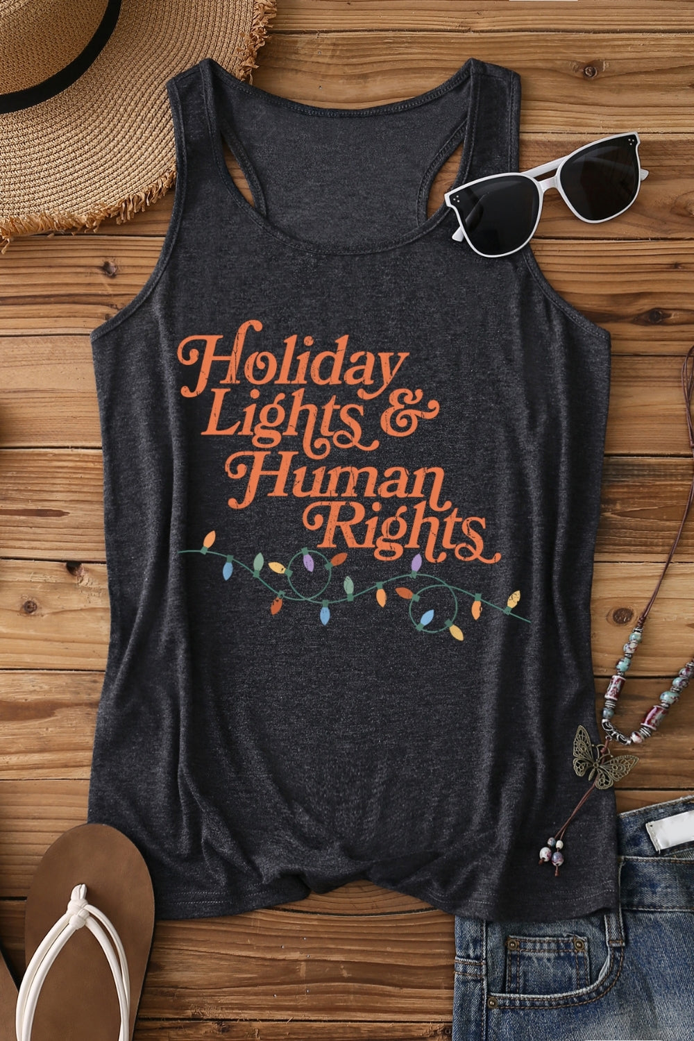 Holiday Lights And Human Rights Tank Top For Women
