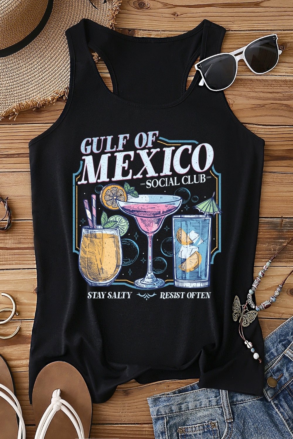 Gulf Of Mexico Social Club Stay Salty Tank Top For Women