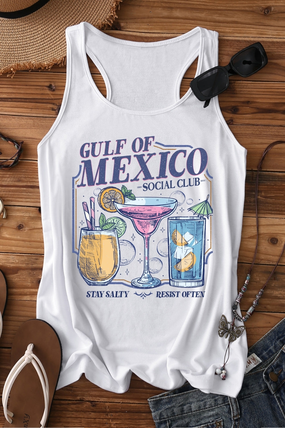 Gulf Of Mexico Social Club Stay Salty Tank Top For Women