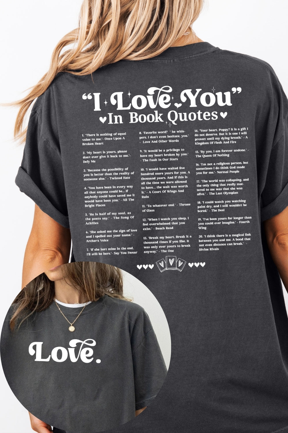 Different Ways Say I Love You In Book Quotes Tee For Women