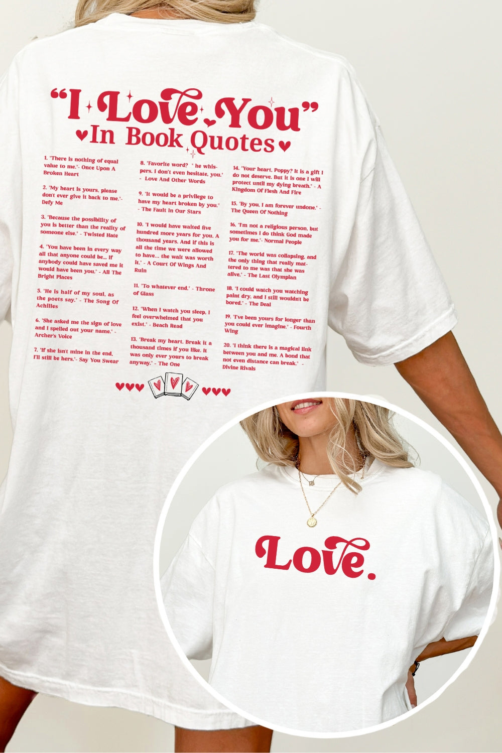 Different Ways Say I Love You In Book Quotes Tee For Women