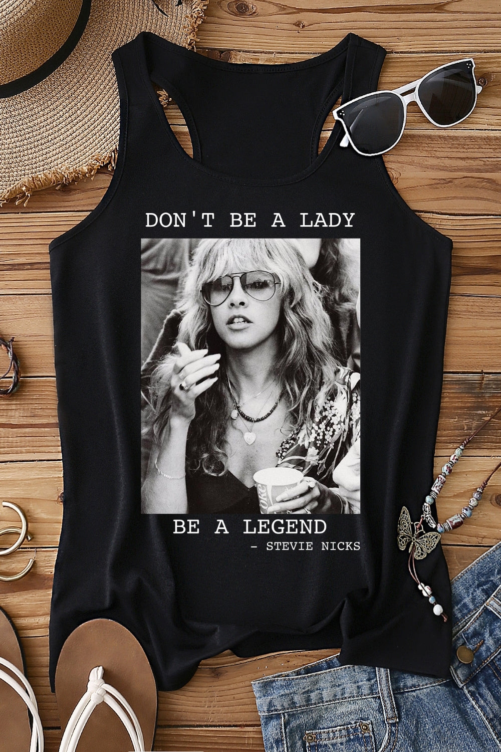 Don't Be A Lady Be A Legend Fleetwood Mac Tank Top For Women