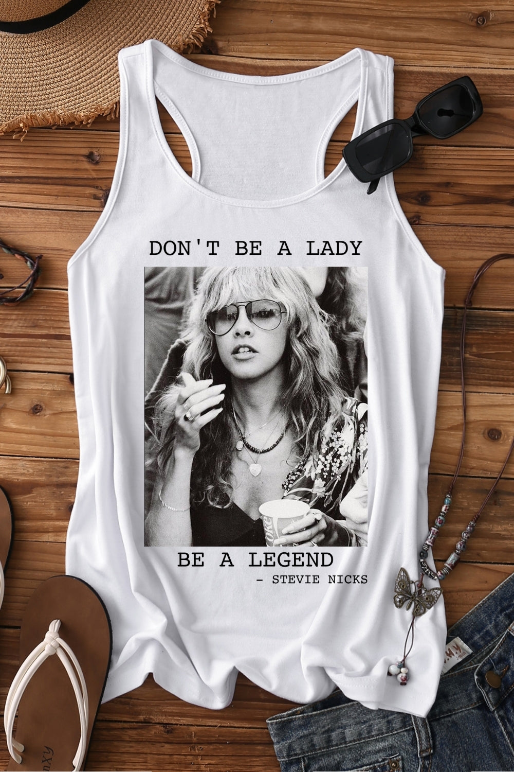Don't Be A Lady Be A Legend Fleetwood Mac Tank Top For Women