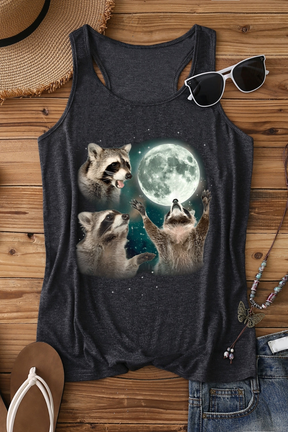 Three Raccoons Vintage Tank Top For Women