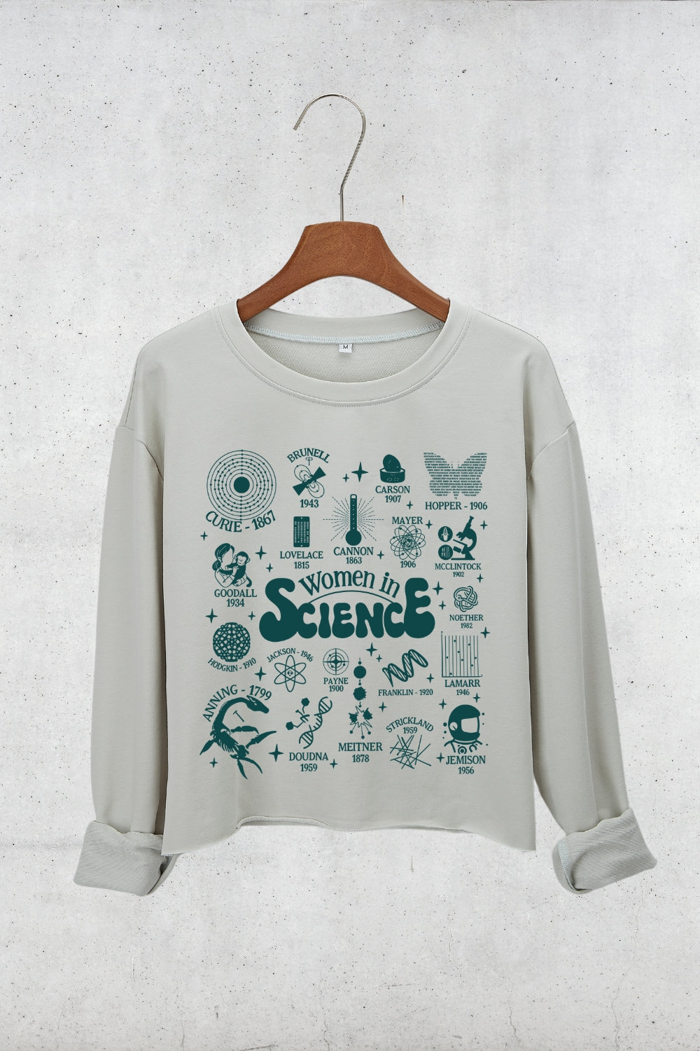 Women In Science Feminism Crop Sweatshirt For Women
