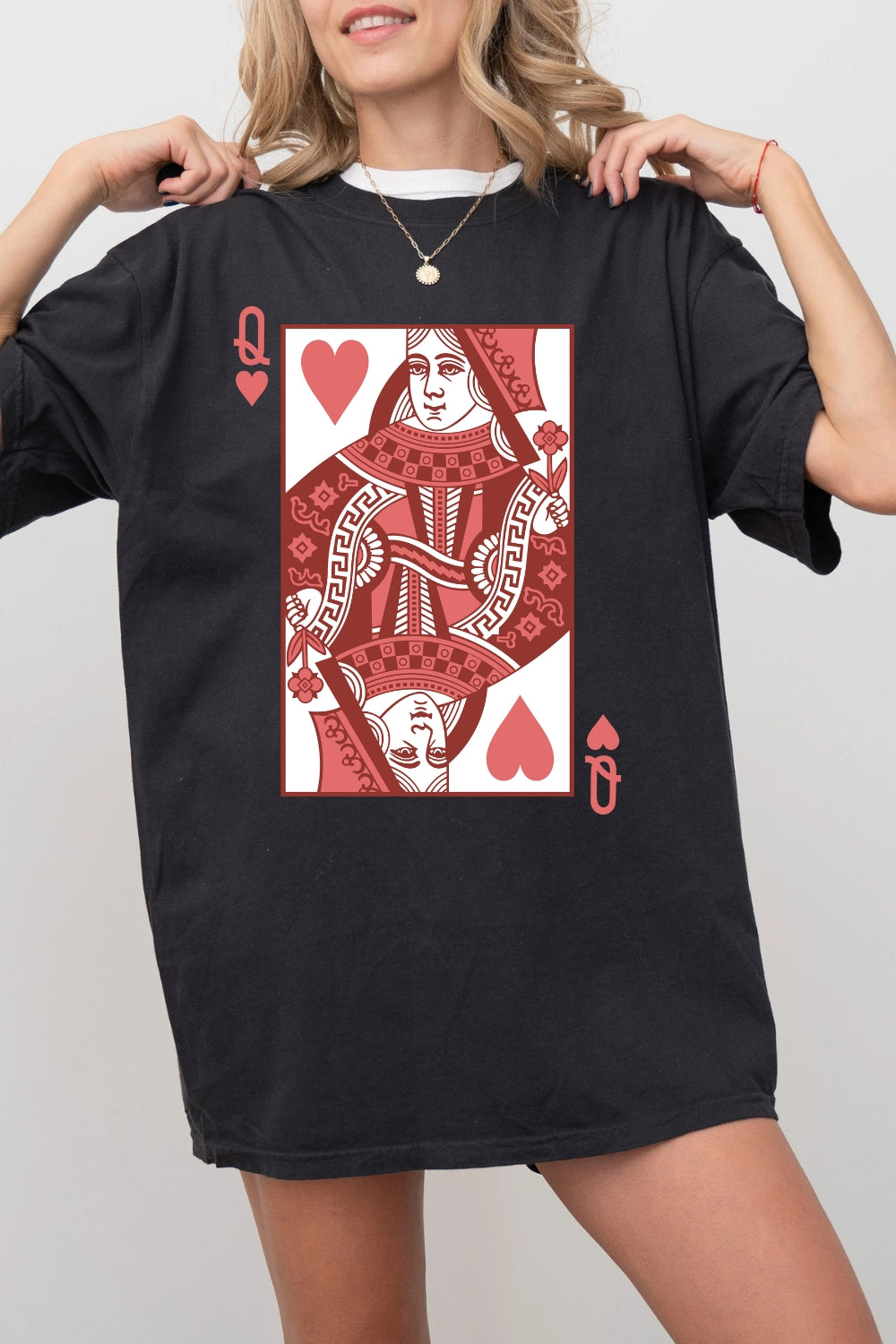 Queen of Hearts Funny Valentines Tee For Women