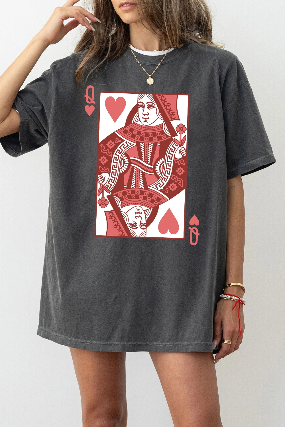 Queen of Hearts Funny Valentines Tee For Women