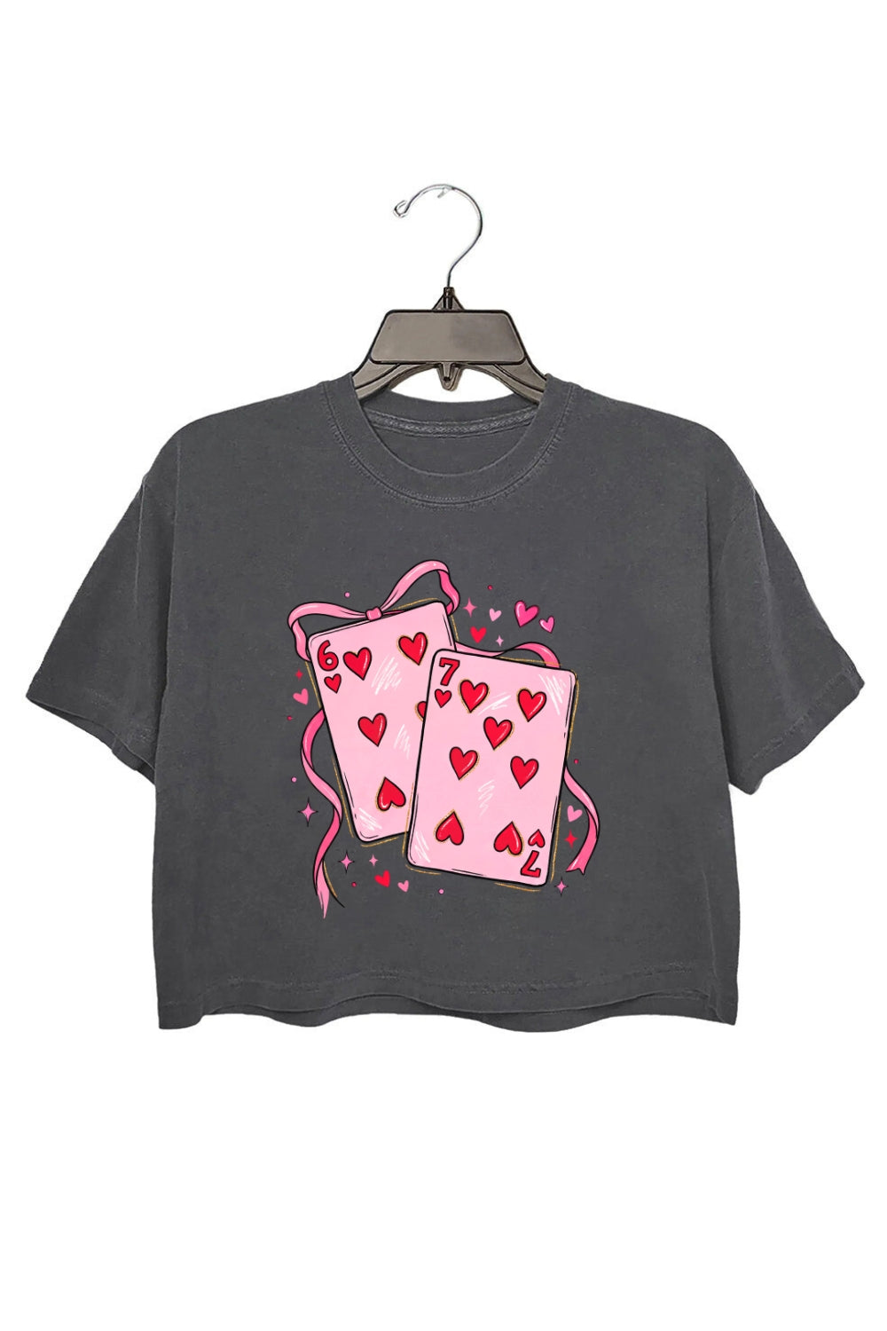 Playing Cards Valentine 6 7 Funny Crop Top For Women