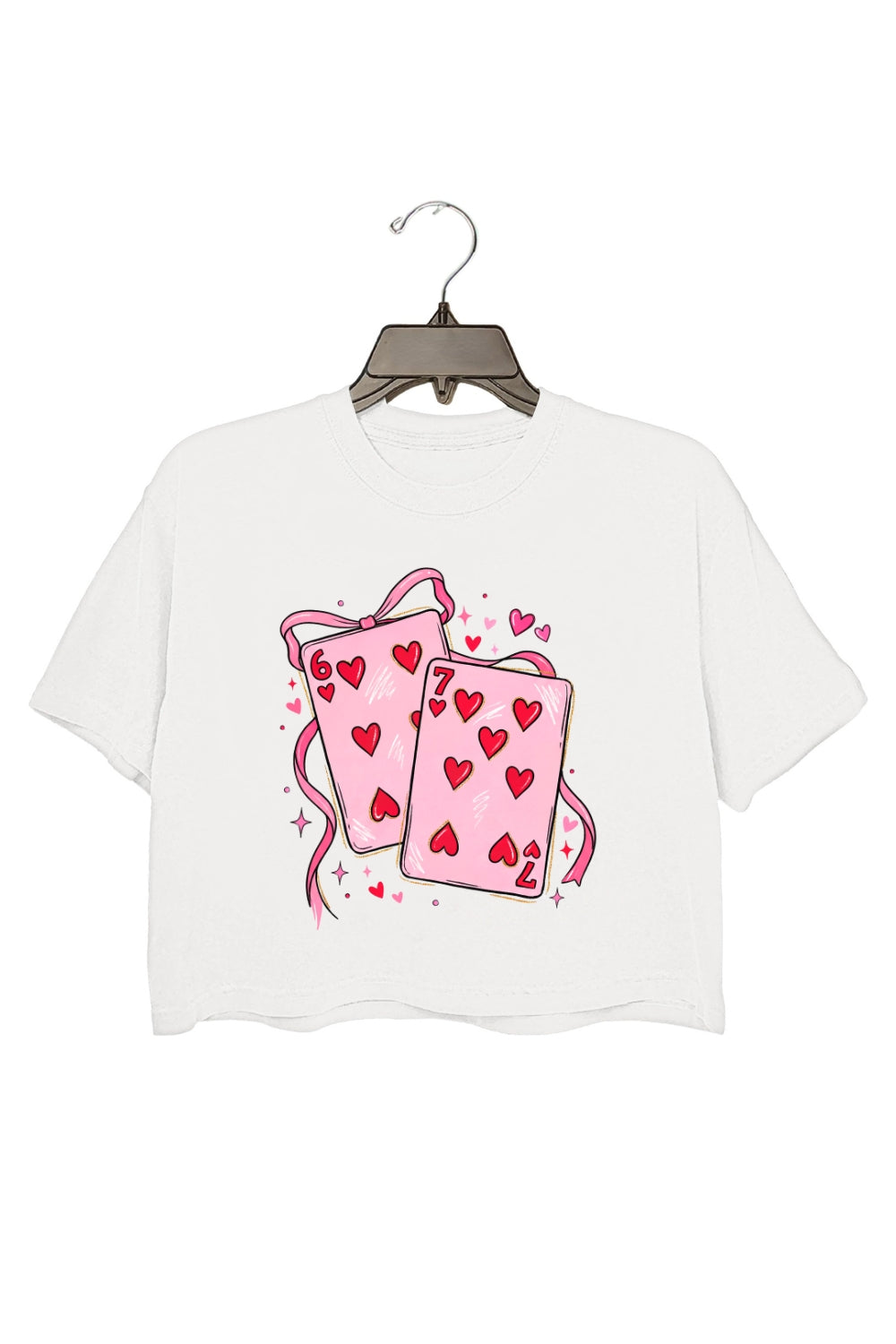 Playing Cards Valentine 6 7 Funny Crop Top For Women