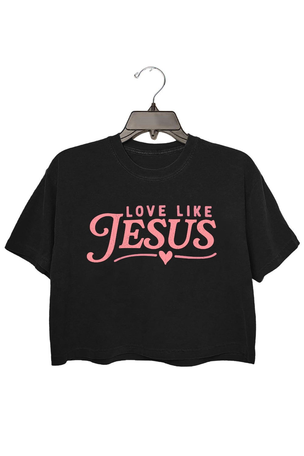 Love Like Jesus Pink Crop Top For Women