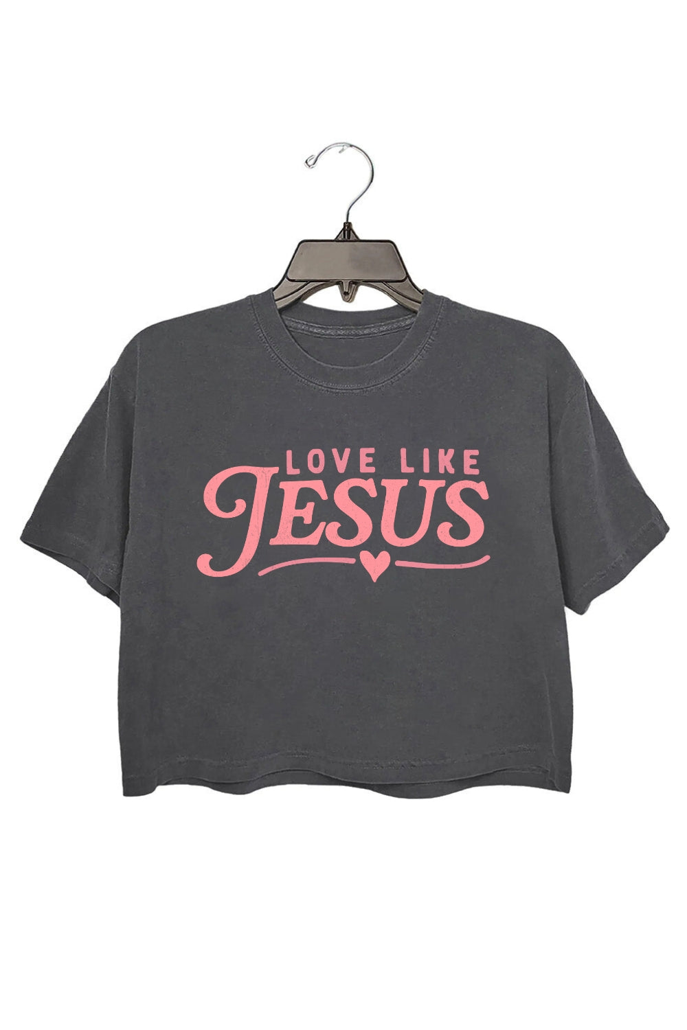 Love Like Jesus Pink Crop Top For Women