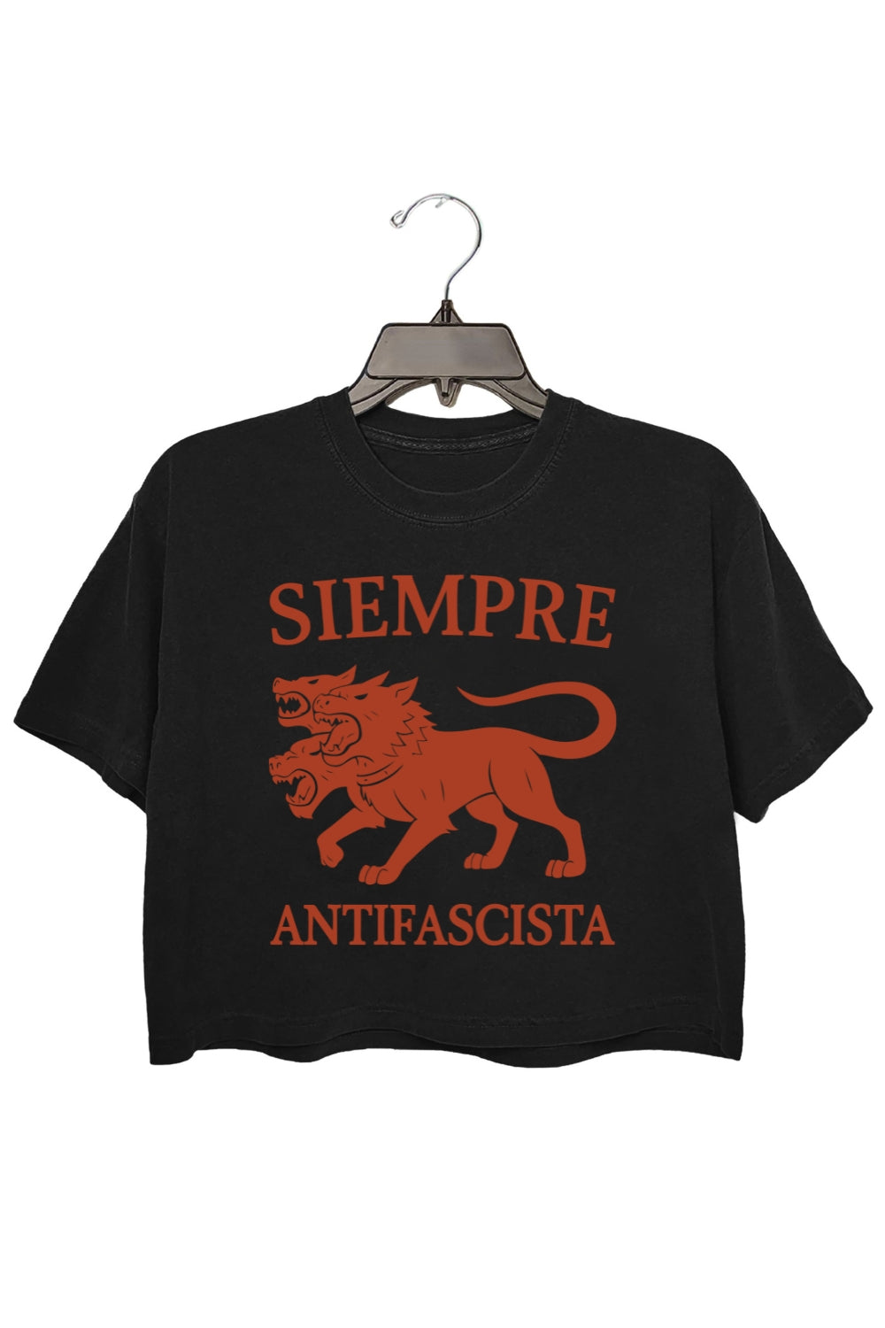 Siempre Antifascista Anti Fascism Crop Top For Women