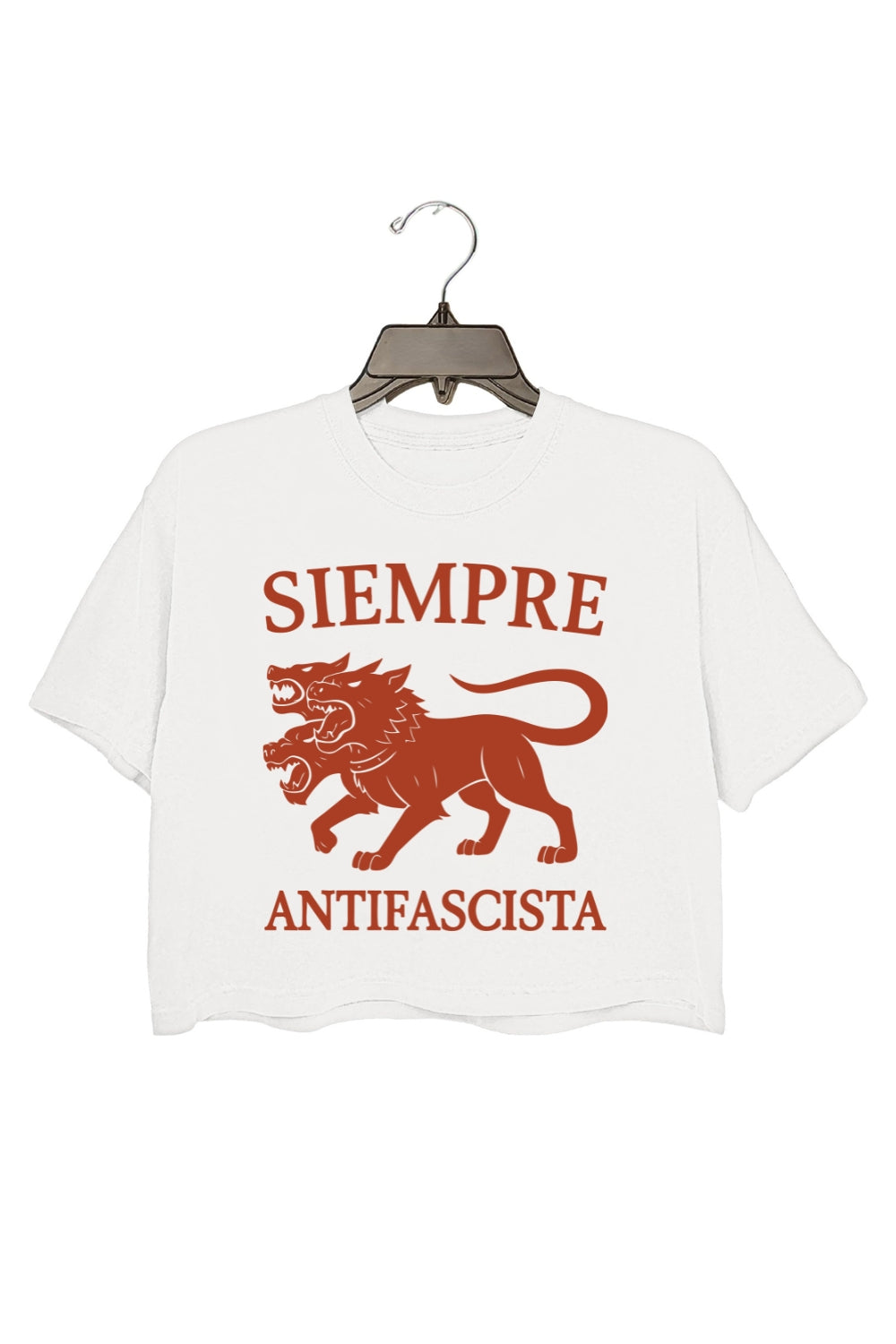 Siempre Antifascista Anti Fascism Crop Top For Women