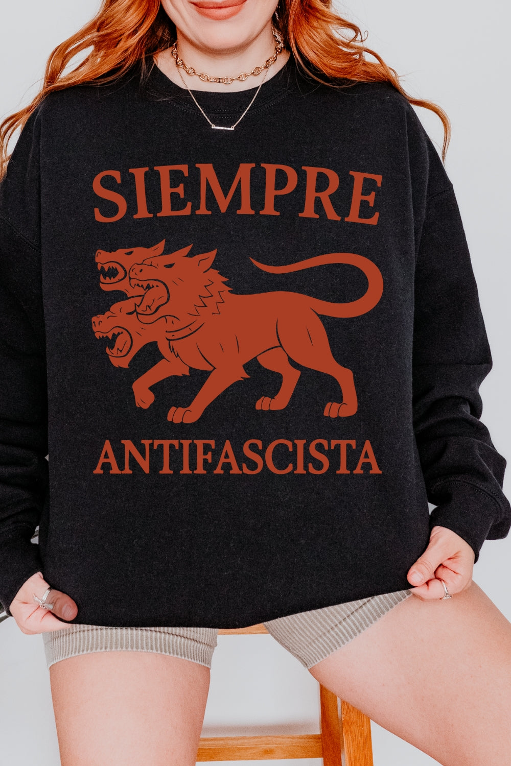 Siempre Antifascista Anti Fascism Sweatshirt For Women