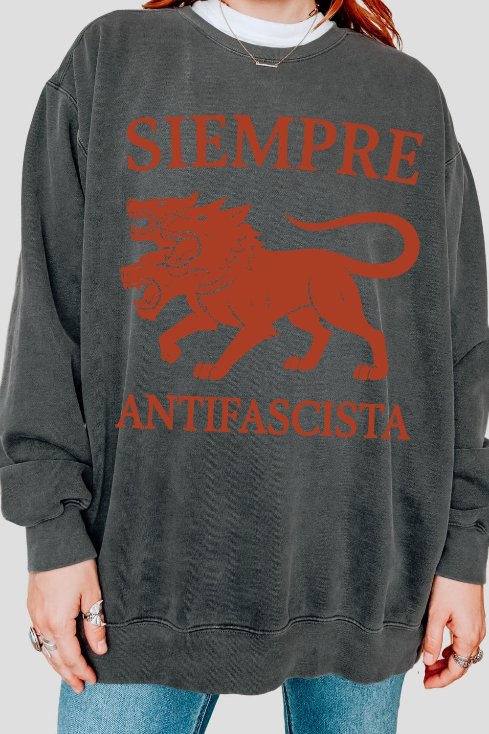Siempre Antifascista Anti Fascism Sweatshirt For Women