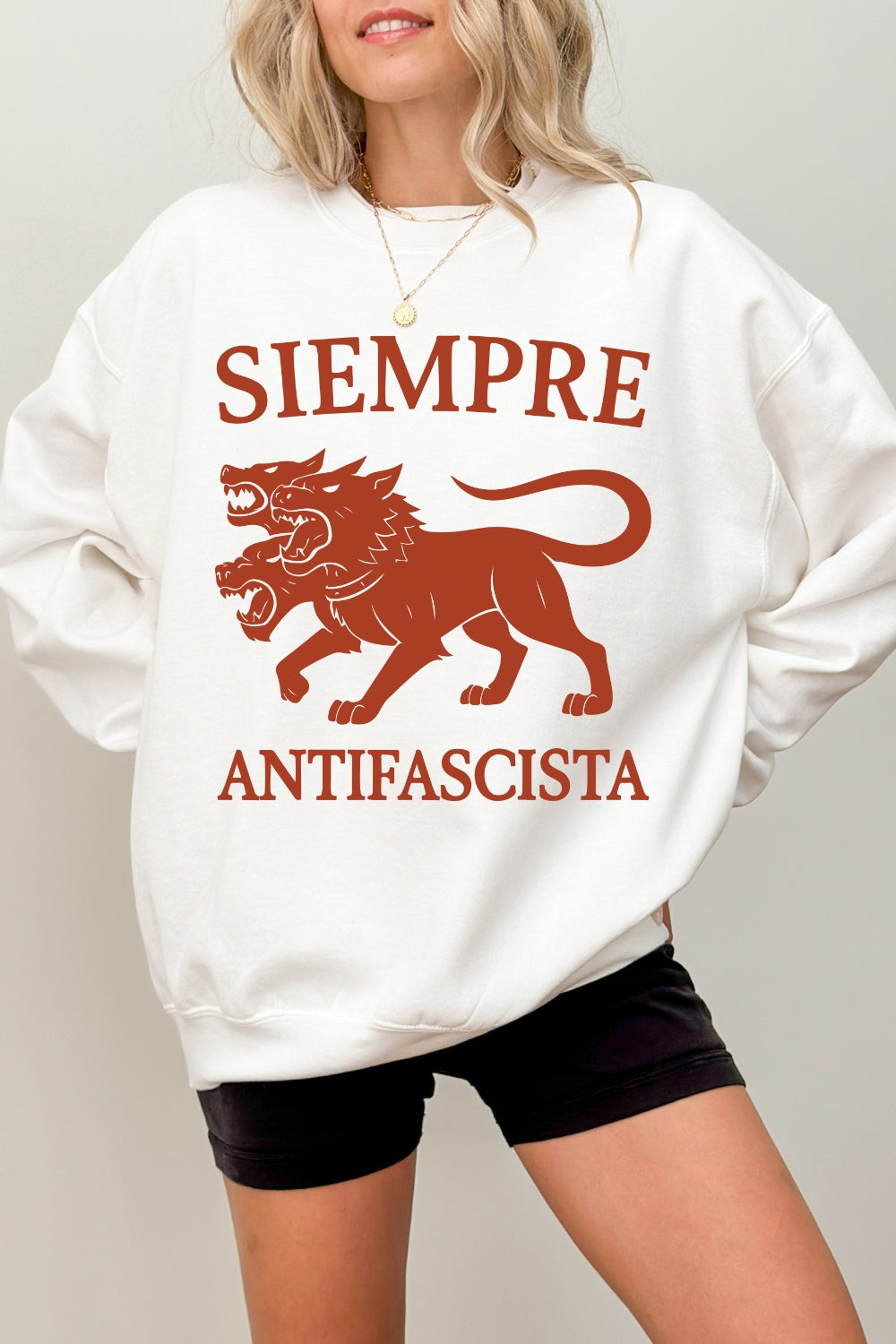 Siempre Antifascista Anti Fascism Sweatshirt For Women