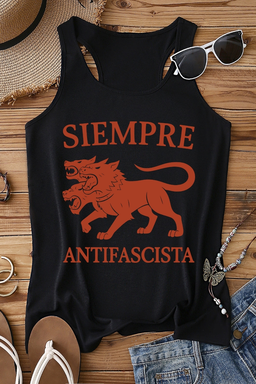 Siempre Antifascista Anti Fascism Tank Top For Women