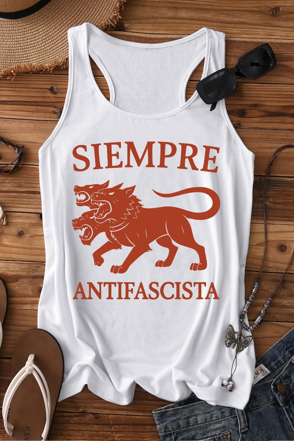 Siempre Antifascista Anti Fascism Tank Top For Women