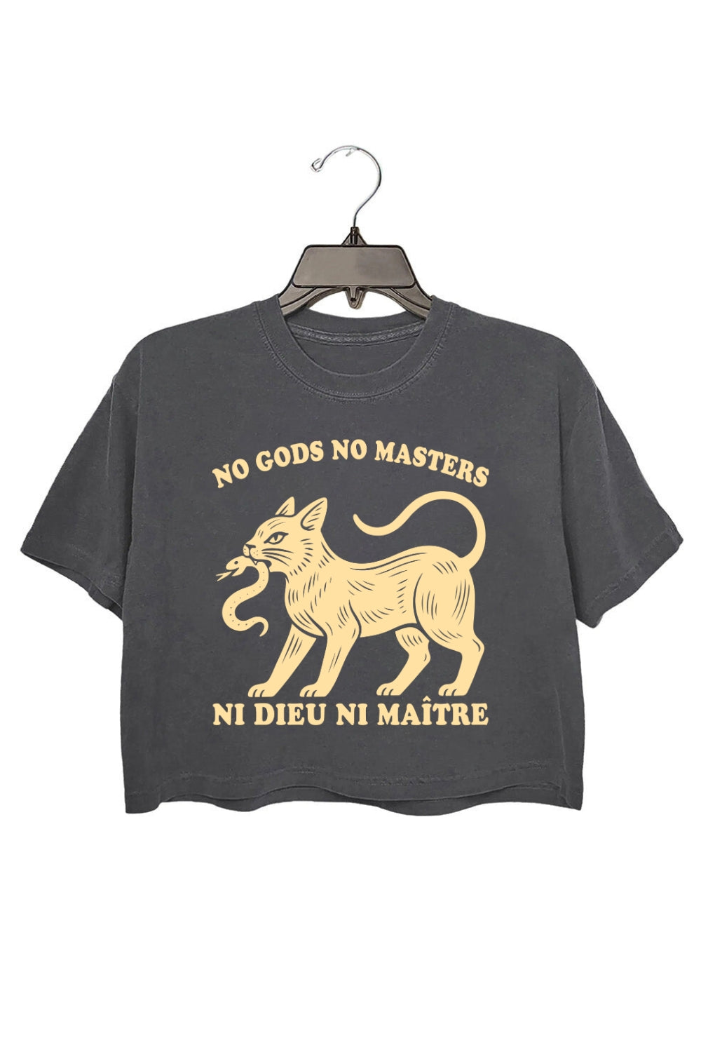 No Gods No Masters Cat Crop Top For Women