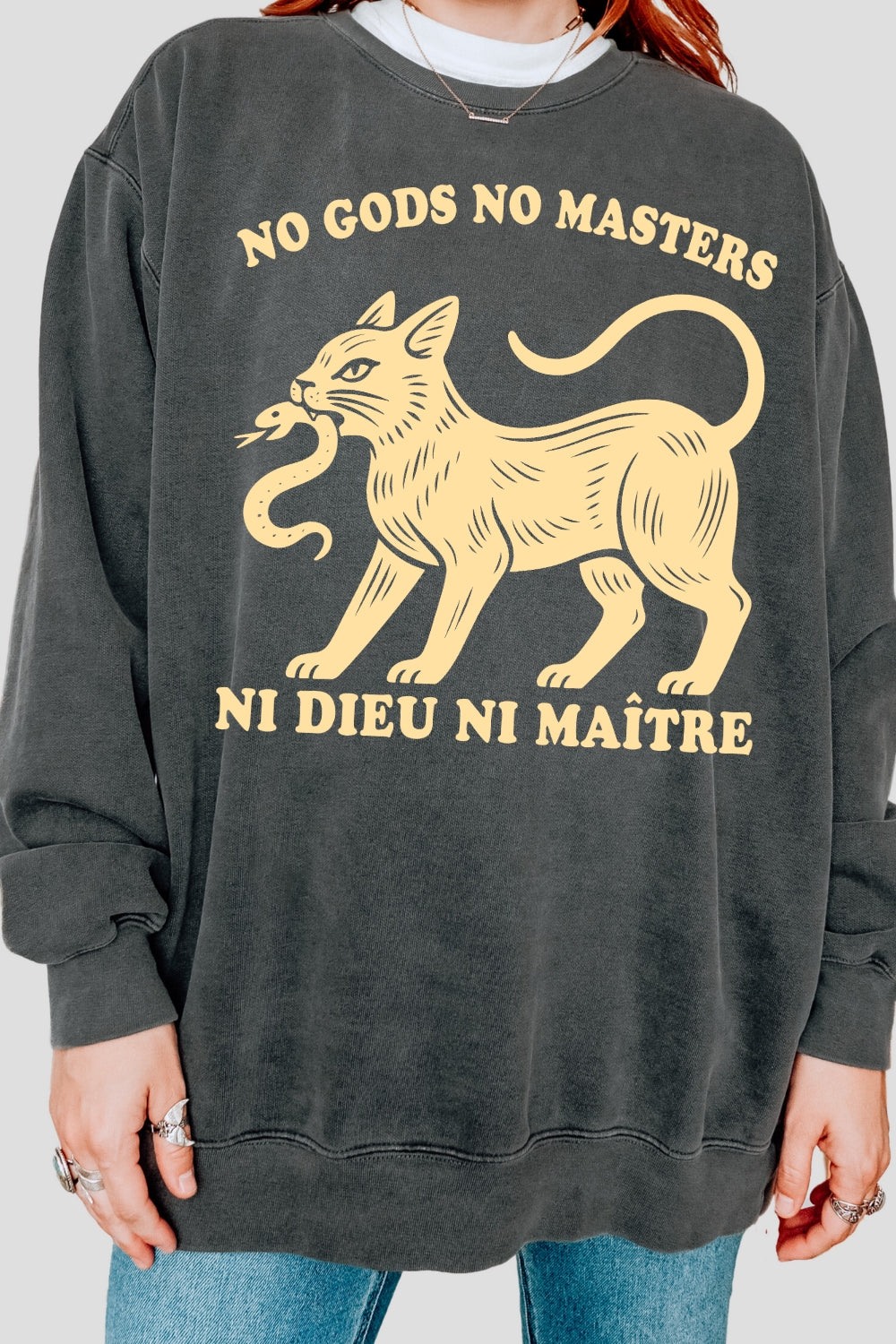No Gods No Masters Cat Sweatshirt For Women