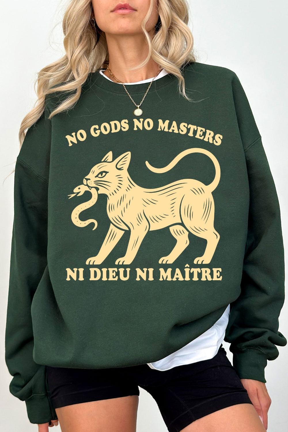 No Gods No Masters Cat Sweatshirt For Women