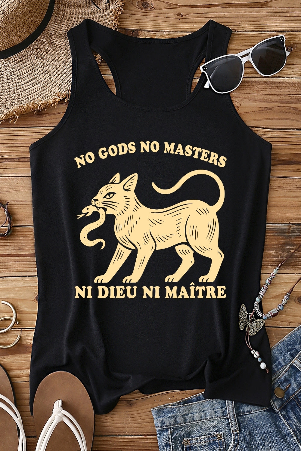 No Gods No Masters Cat Tank Top For Women
