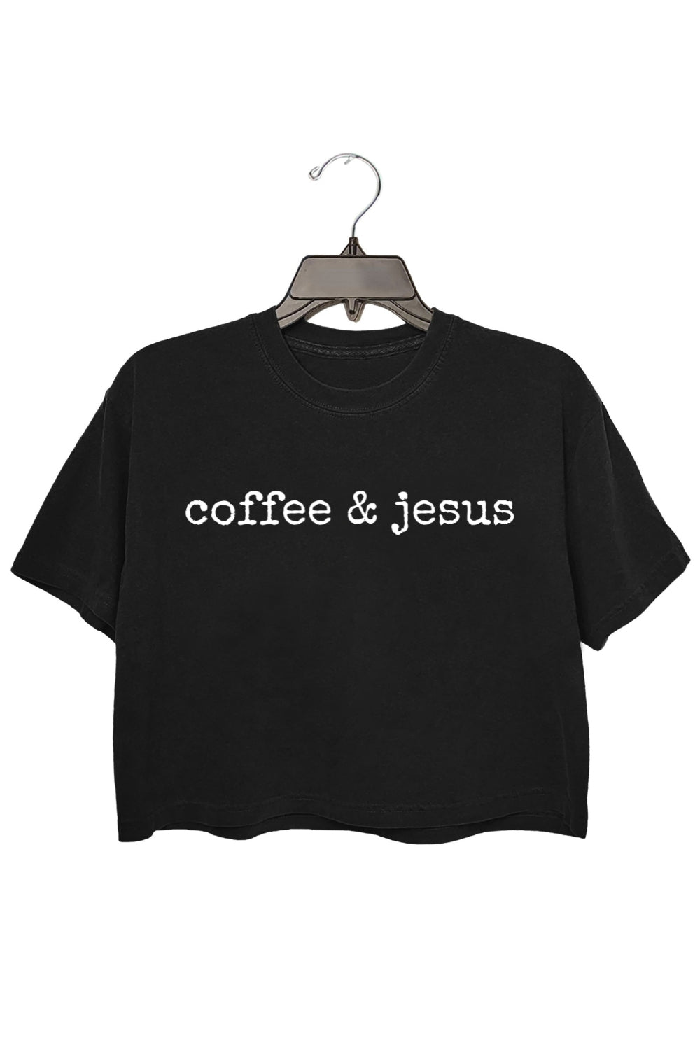 Coffee & Jesus Christian Coffee Lover Crop Top For Women