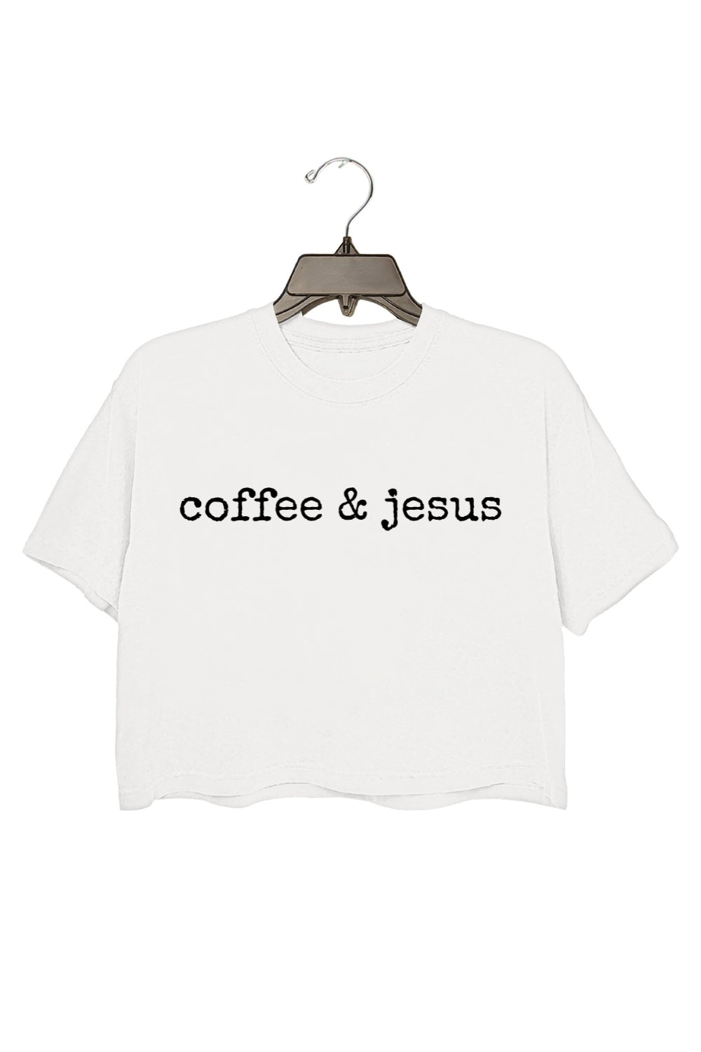 Coffee & Jesus Christian Coffee Lover Crop Top For Women