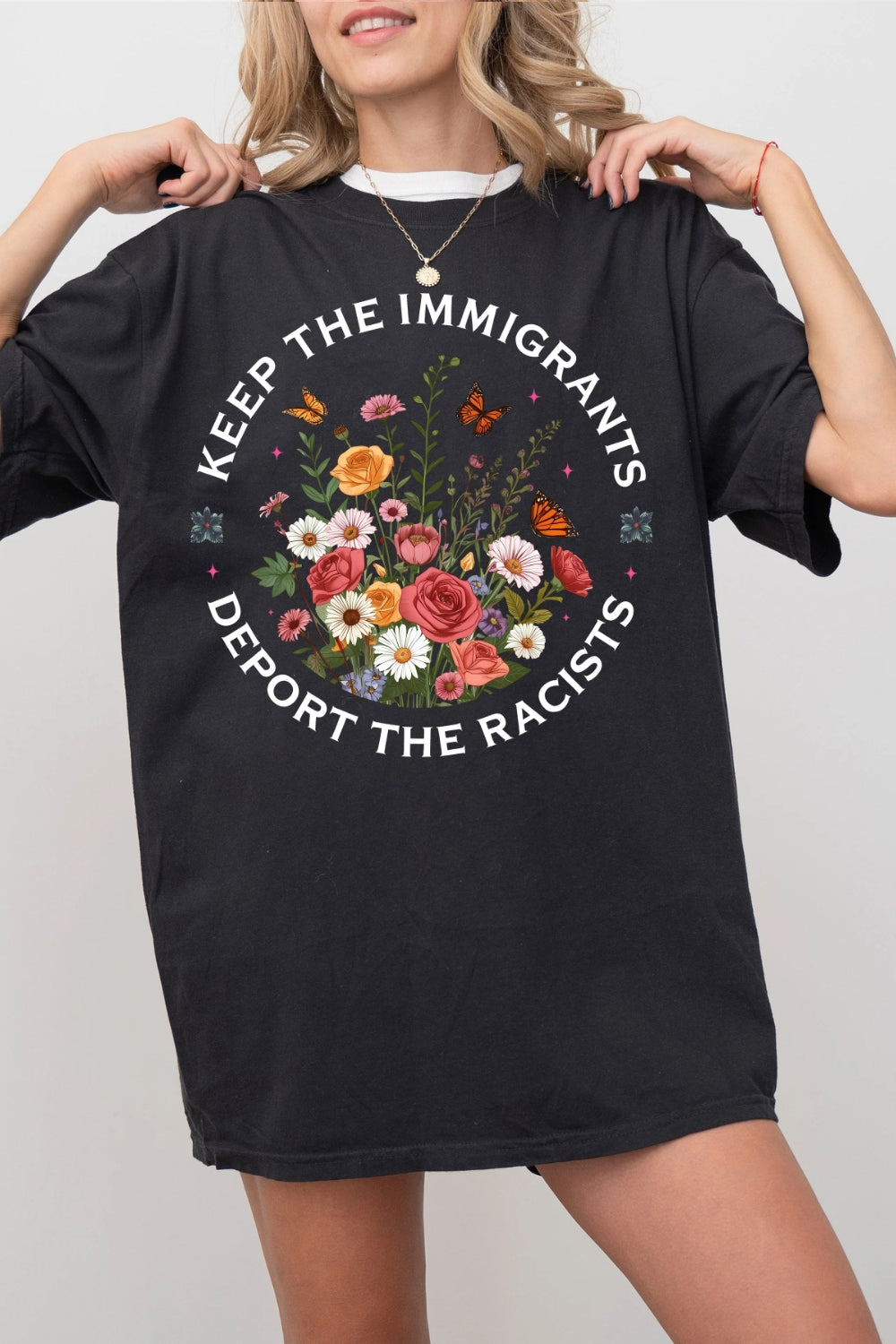 Wildflower Anti-Racism Floral Tee For Women