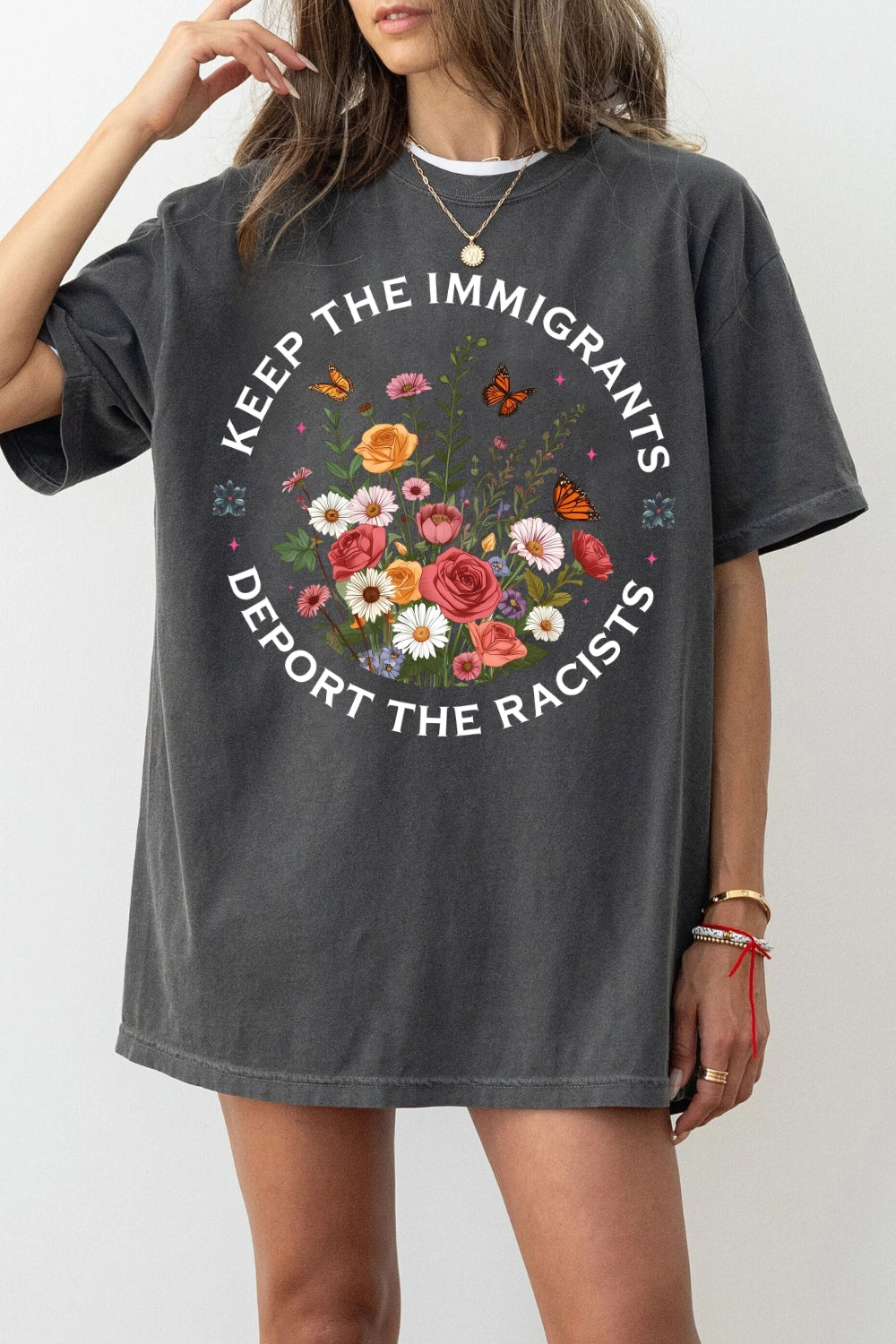 Wildflower Anti-Racism Floral Tee For Women