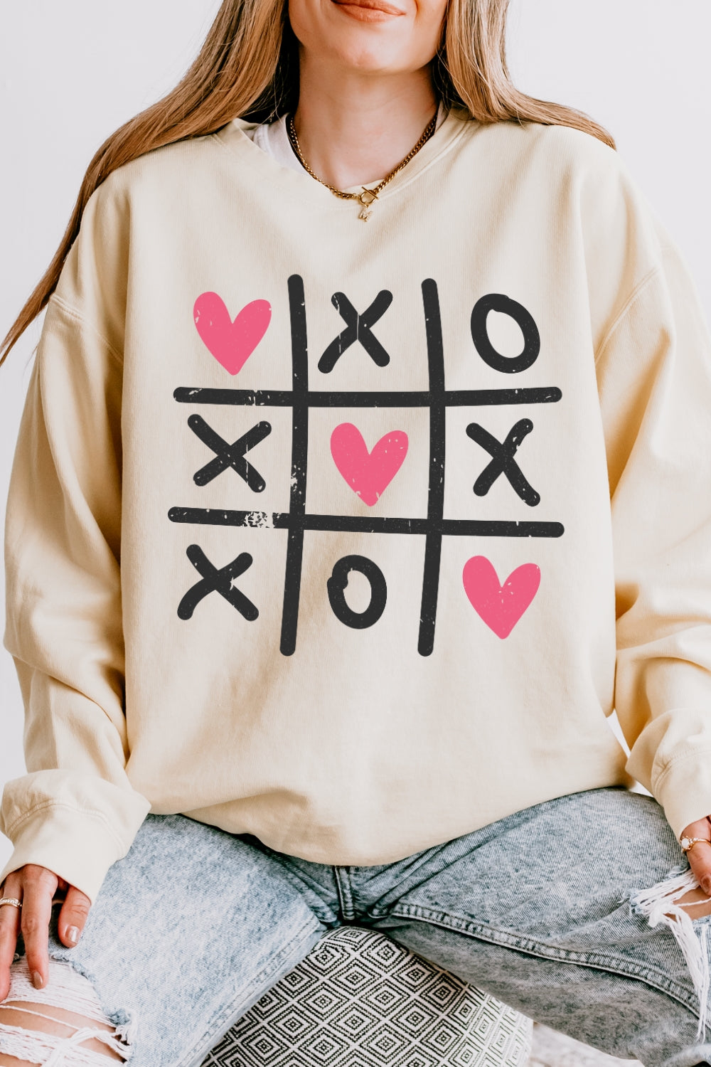 XoXo Tic-Tac-Toe Sweatshirt For Women