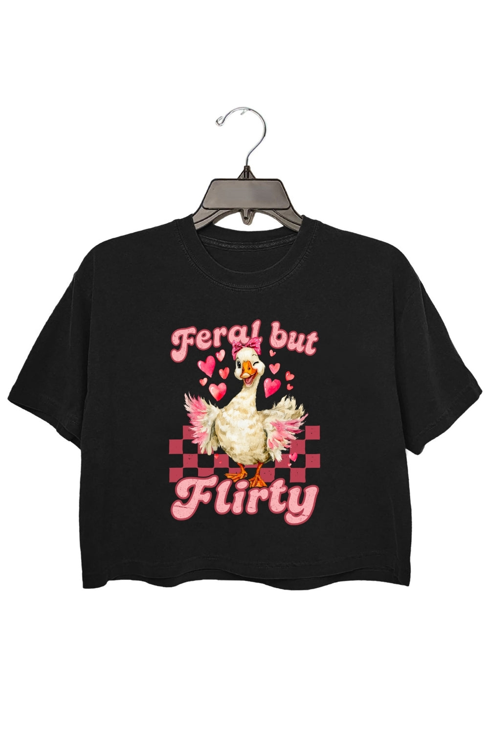 Feral But Flirty Goose Crop Top For Women